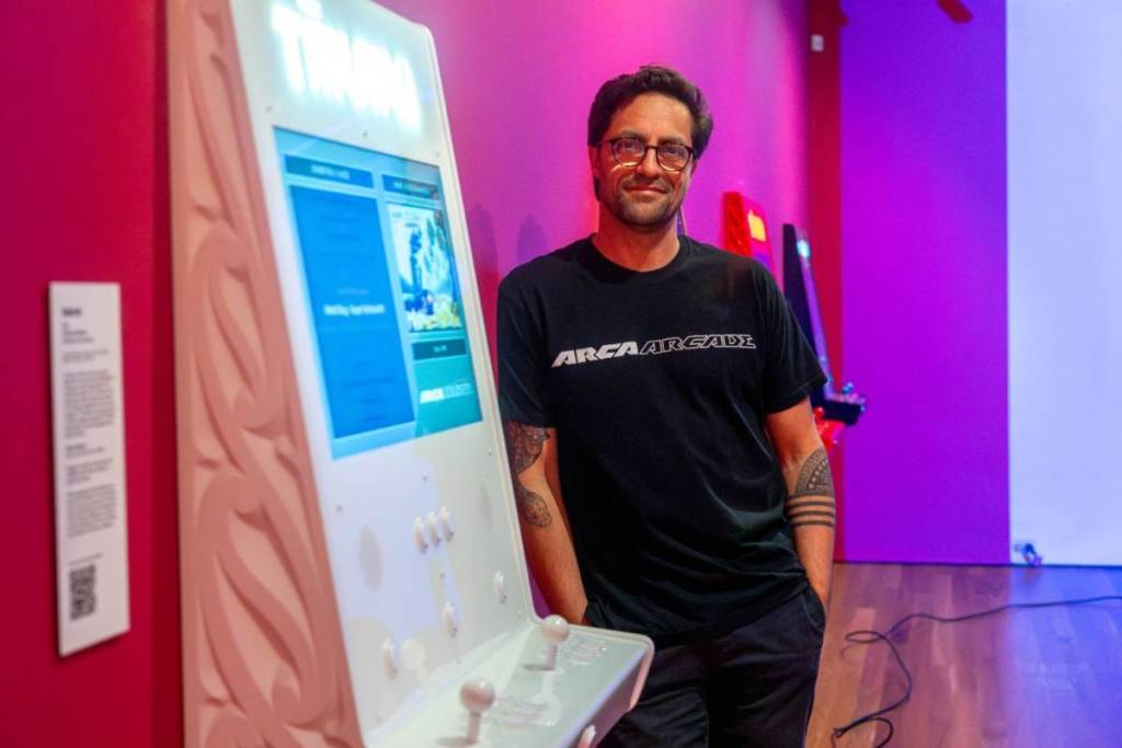 Preston at his Arca Arcade exhibition