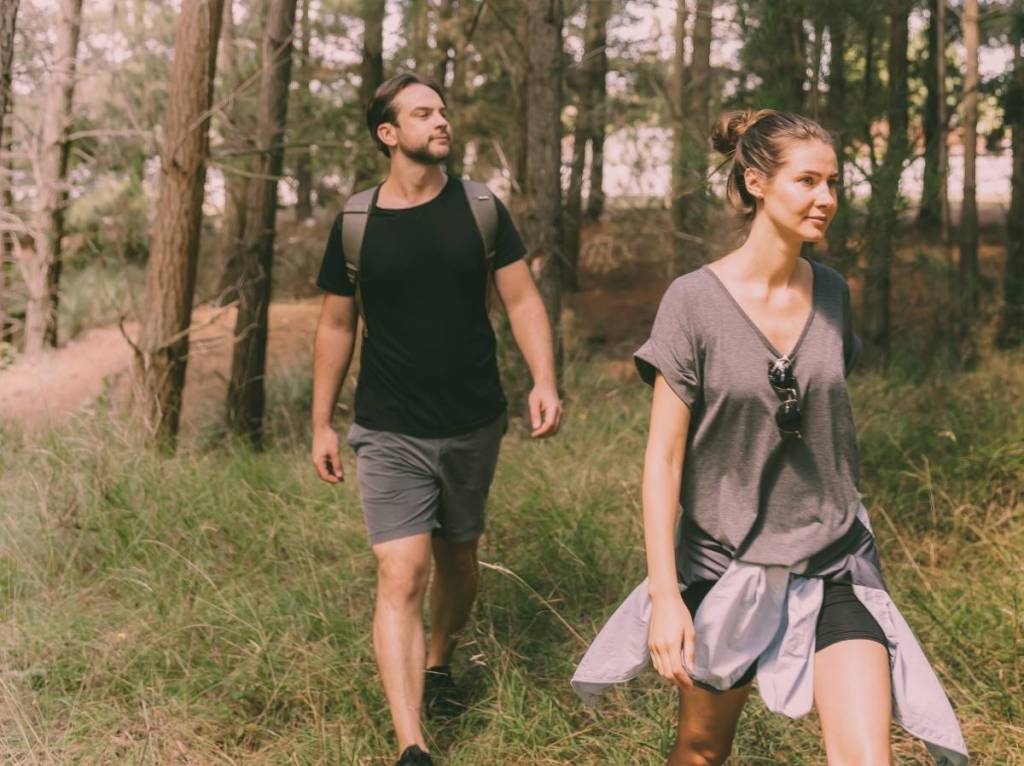man and woman walking through Woowookarung Regional Park