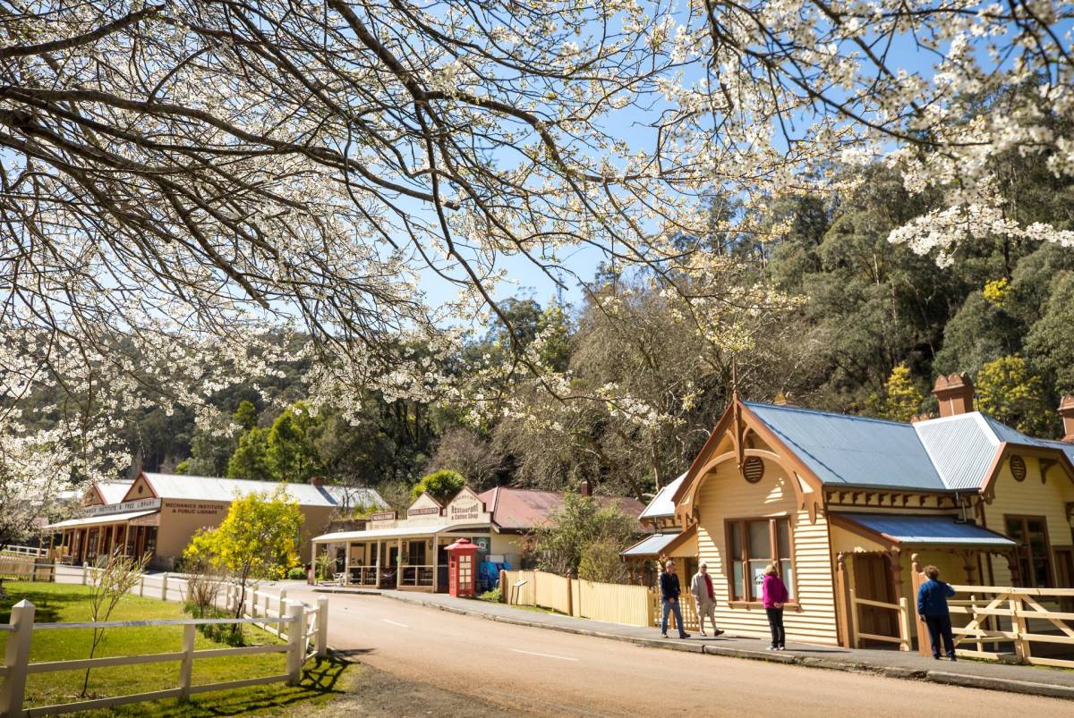 This pretty mountainside town in Gippsland has restored two of its heritage landmarks, just in time for spring blooms