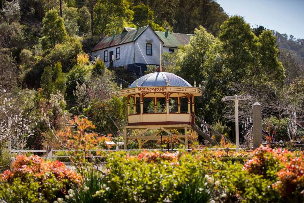 Walhalla Bandstand on a sunny day