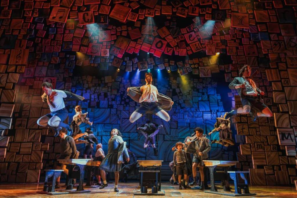 children dancing in Matilda the musical in Melbourne