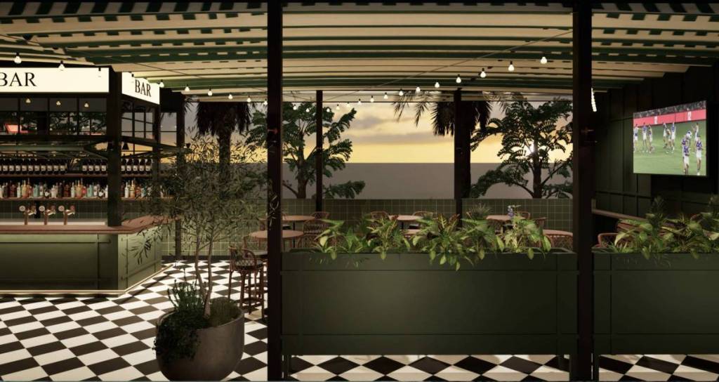 Beer Garden at The Fifth province in st kilda