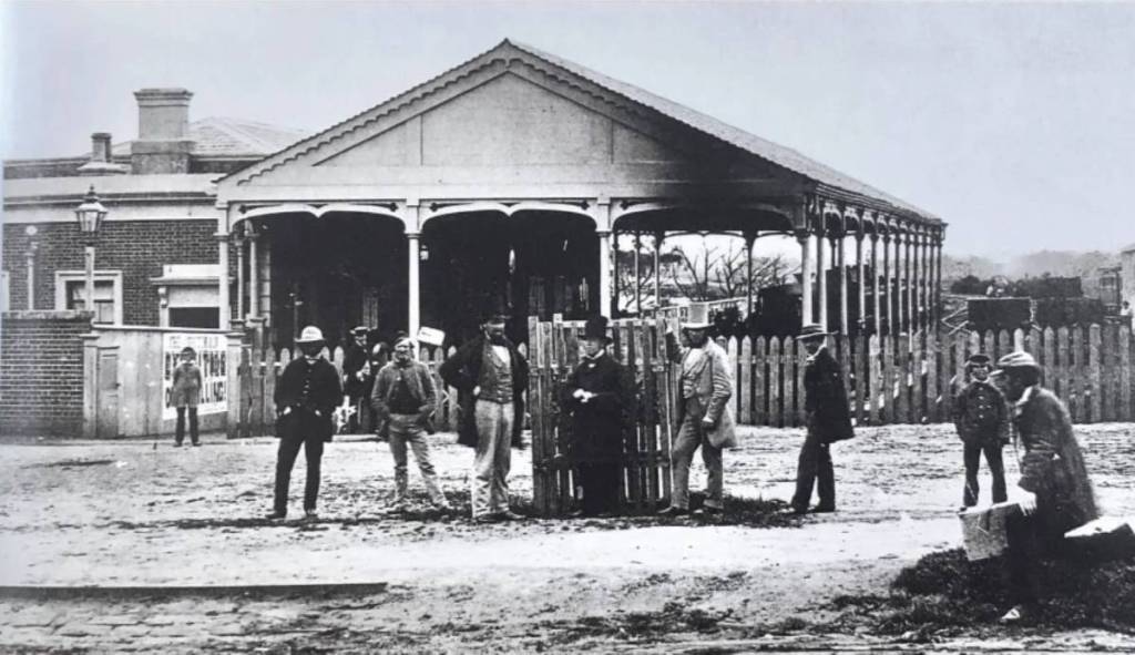 the original 1857 railway station in st. kilda, melbourne, where the fifth province sits now