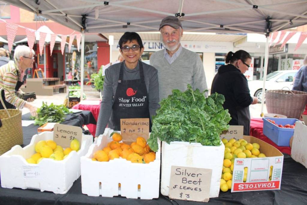 Fresh produce stall at slow foodscray