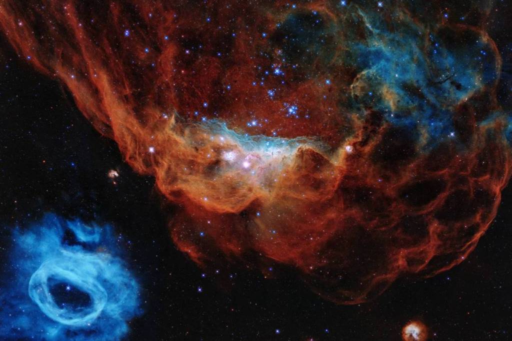 A constellation of stars projected at Bach in Space.