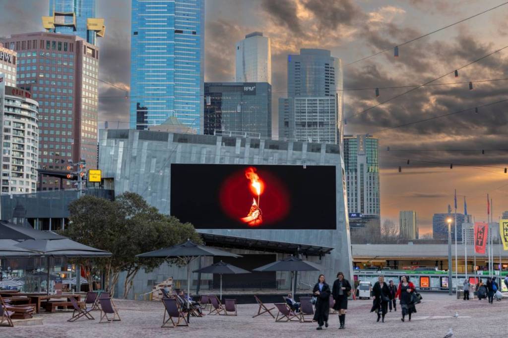 the big screen at melbourne's fed square