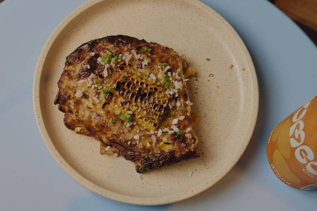 corn and cheese rarebit at itera in bruncswick by kudo bakery