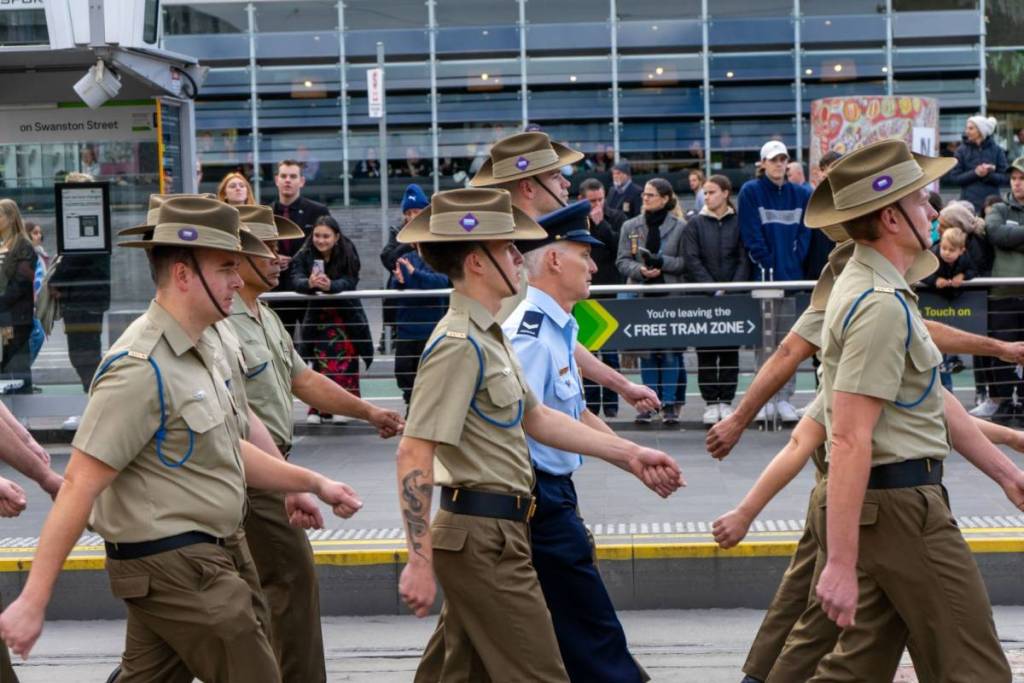 ANZAC day in melbourne, victoria
