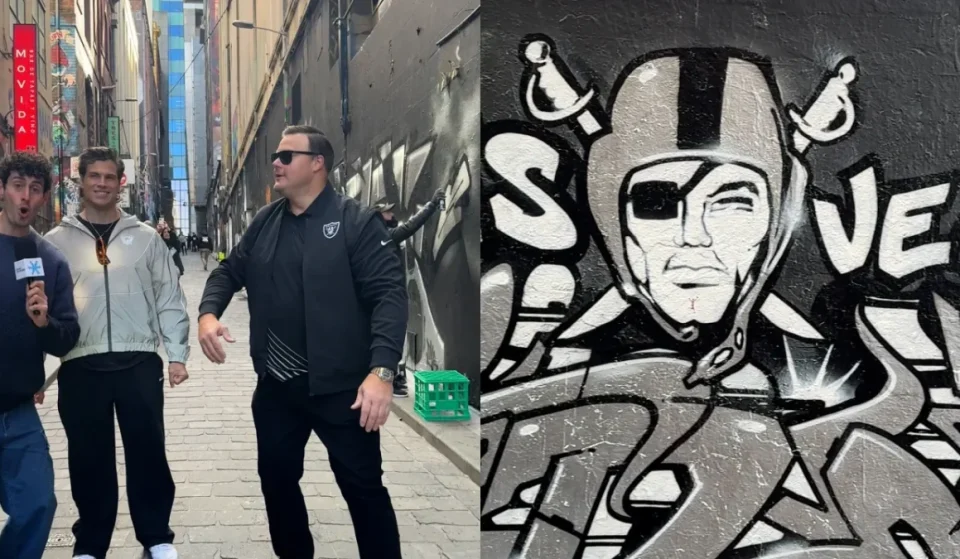 NFL Melbourne: watch former players tackle in a laneway