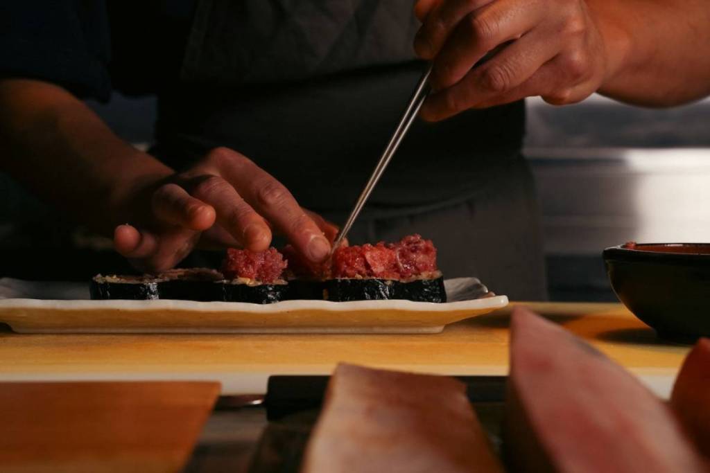 Sushi preparation at Sachi, japanese seafood spot in Melbourne