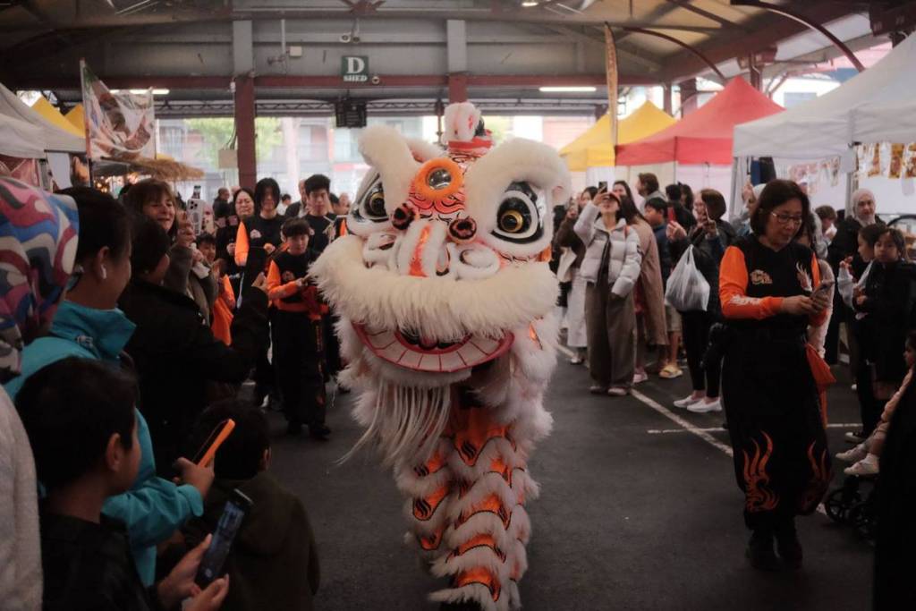 lion dance at tram sarong in melbourne, a free Malaysian cultural festival