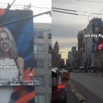 Kylie Minogue mural painting in Melbourne caught on video