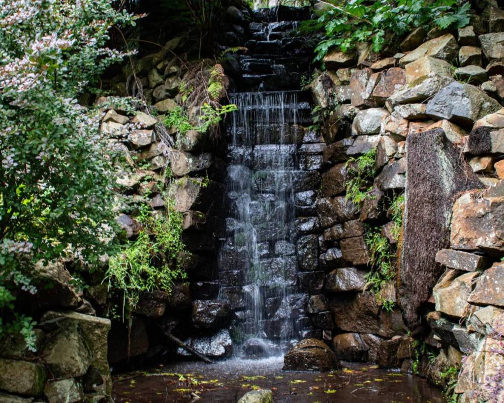 waterfall at Alfred Nicholas Memorial Gardens
