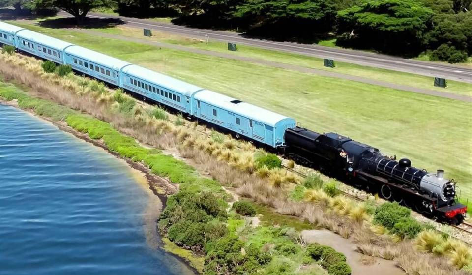 This restored 1920s train ride is the best coastal escape just 90 minutes from Melbourne — with a five-course degustation and sweeping views of Swan Bay