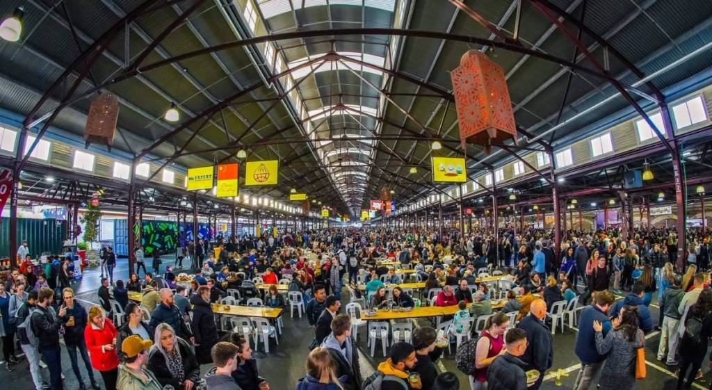 people at Queen Victoria Market for Melbourne International Dumpling Festival