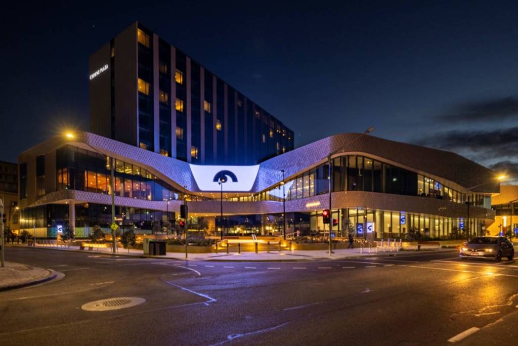 Nyaal Banyul Geelong Convention and Event Centre at night