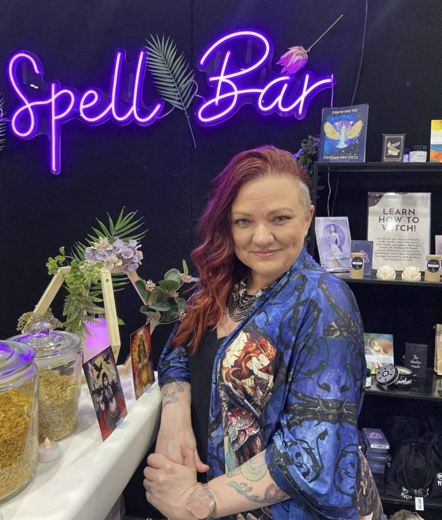 witch sitting at Spell Bar