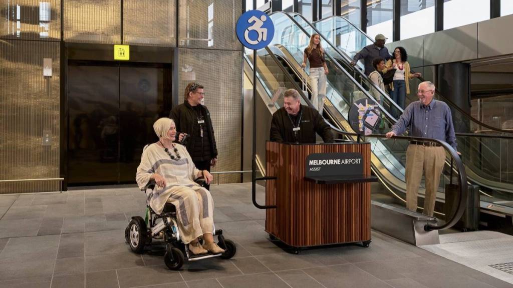 accessibility services at melbourne airport pick up and drop off at new T123 transport Hub