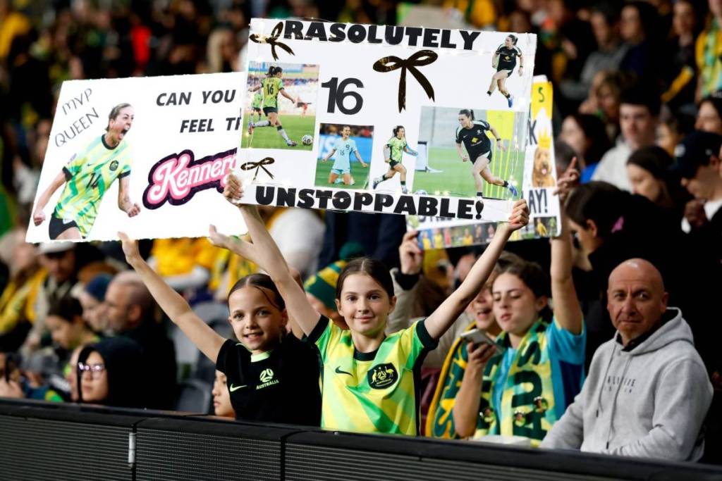 fans at the matildas vs colombia match in geelong, melbourne