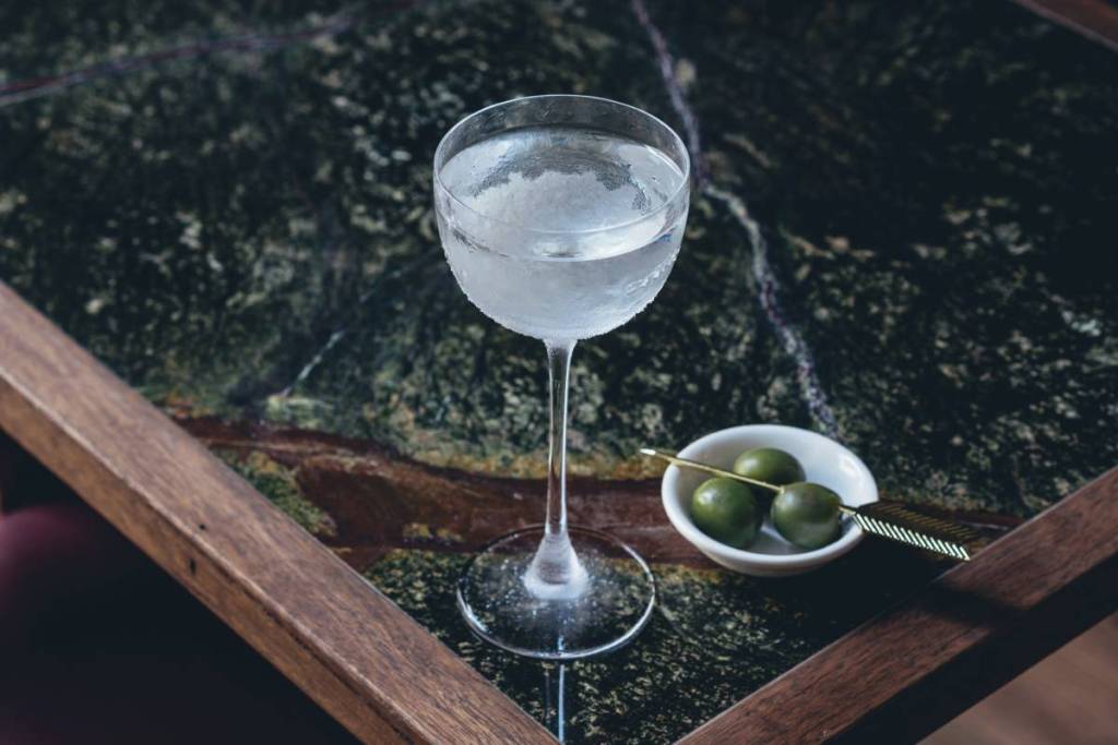 cold martini from Caretaker's Cottage