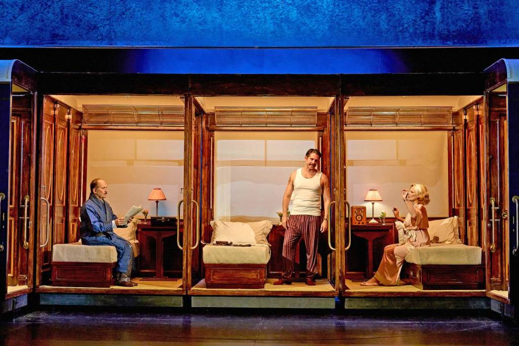 passengers in sleeper compartments in Murder on the Orient Express play