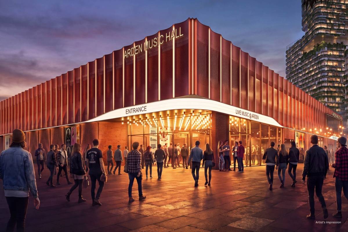A 5,000-capacity music venue from Live Nation is coming to Melbourne, just 2 minutes from Arden Station