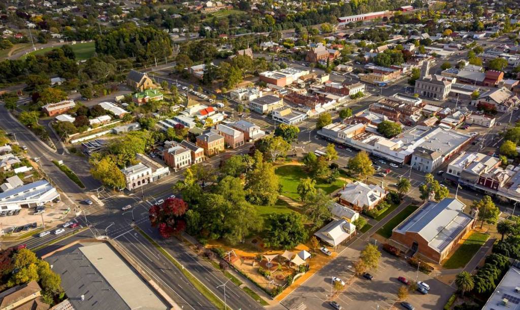 aerial view of Castlemaine
