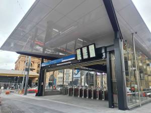 The Fed Square entrance to Town Hall Station will finally open tomorrow