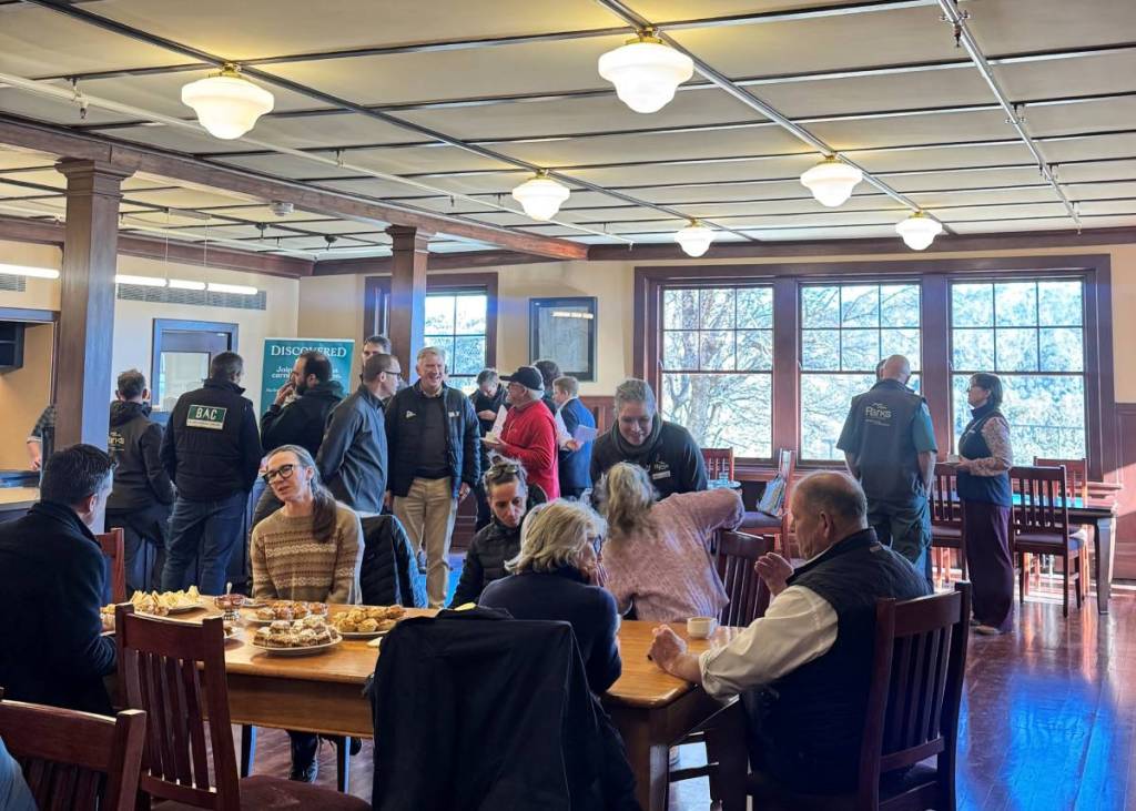 people dining in the cafe at Mount Buffalo Chalet