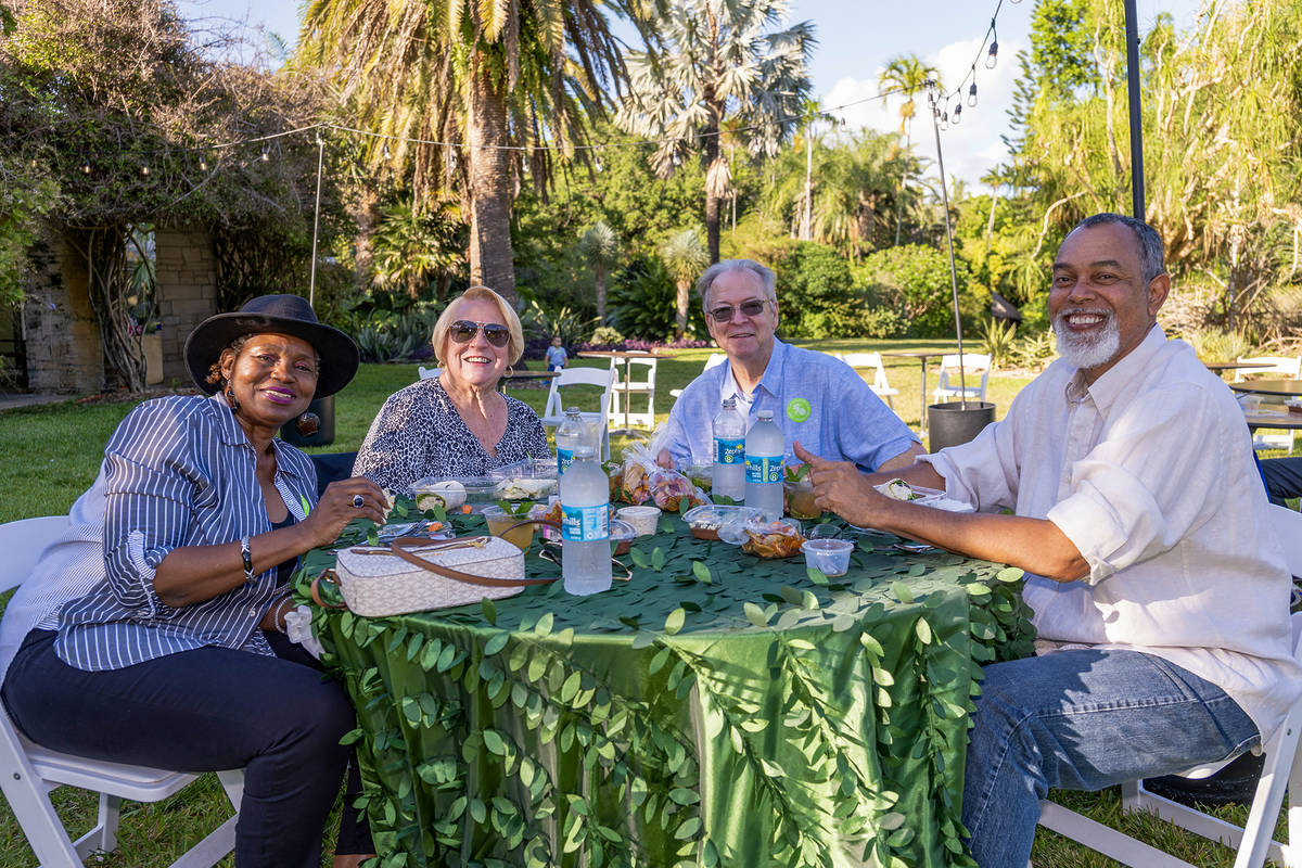 Fairchild Tropical Botanic Garden guests eating