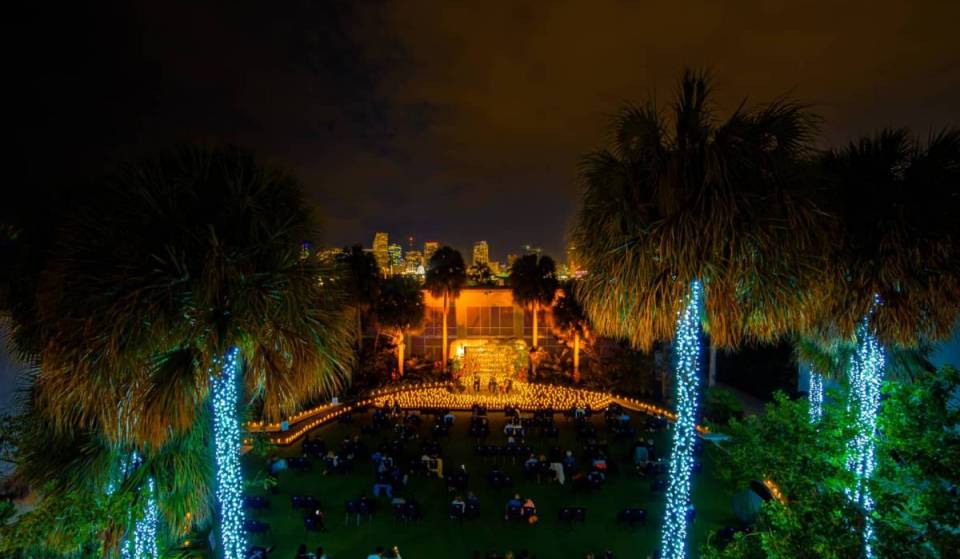 A massive classical music concert is taking over an open-air tiki space in Upper Buena Vista under thousands of candles
