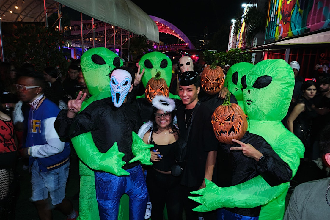 Costumed attendees at HalloWYN