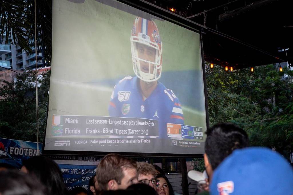 Batch Gastropub football projector