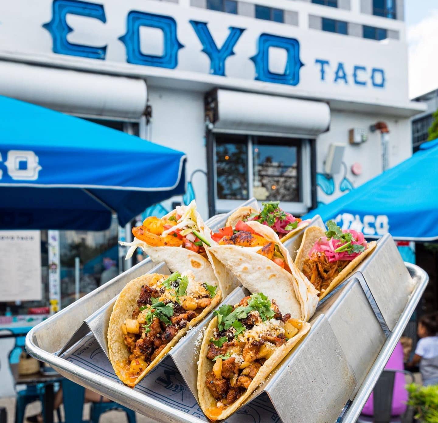 Tacos from Mexican hotspot, Coyo Taco in Miami
