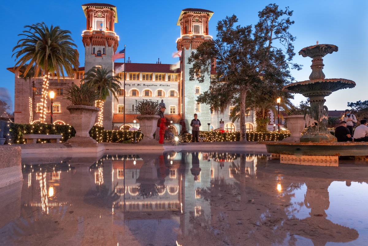 Downtown of St. Augustine, Florida, during Christmas time