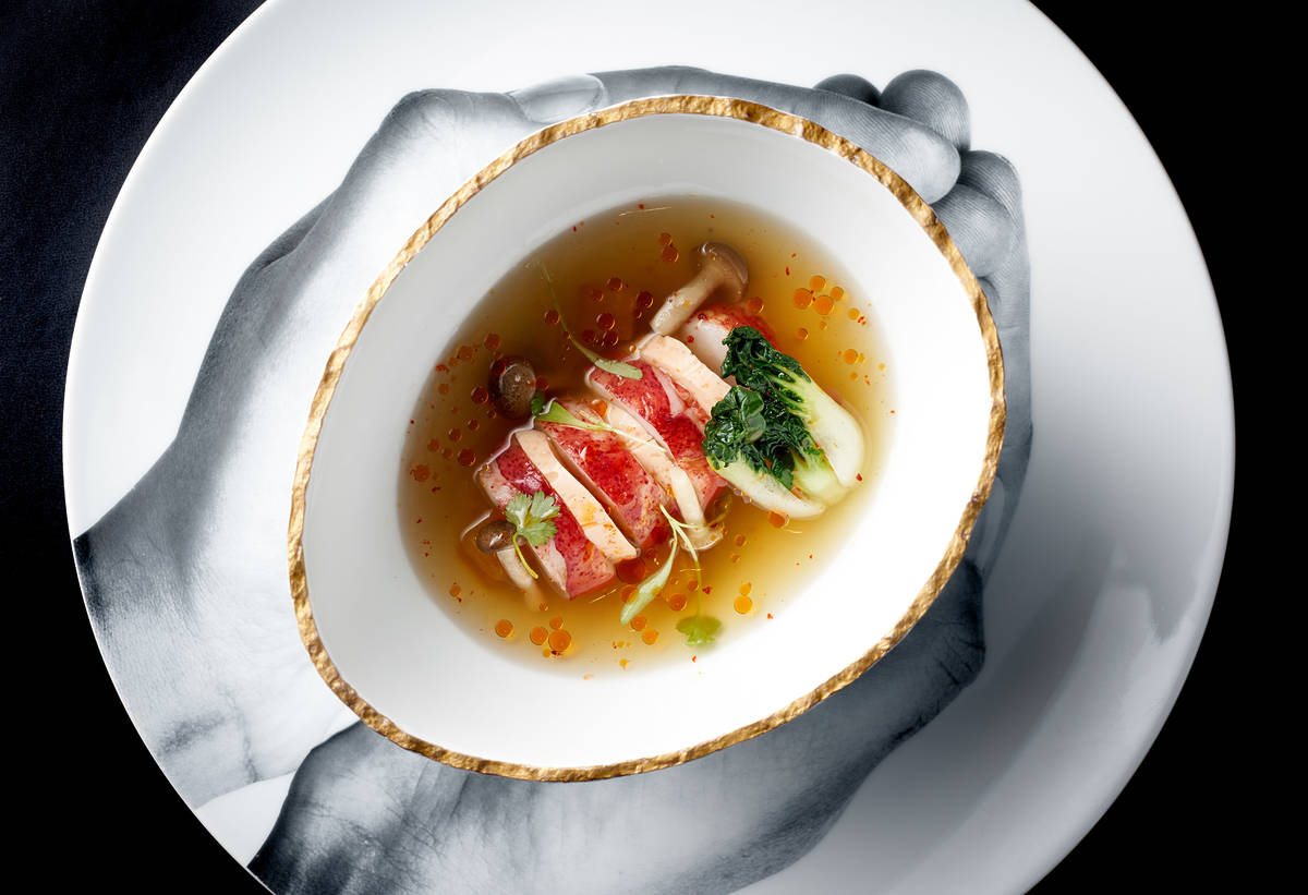Lobster dish at L'Atelier de Joël Robuchon