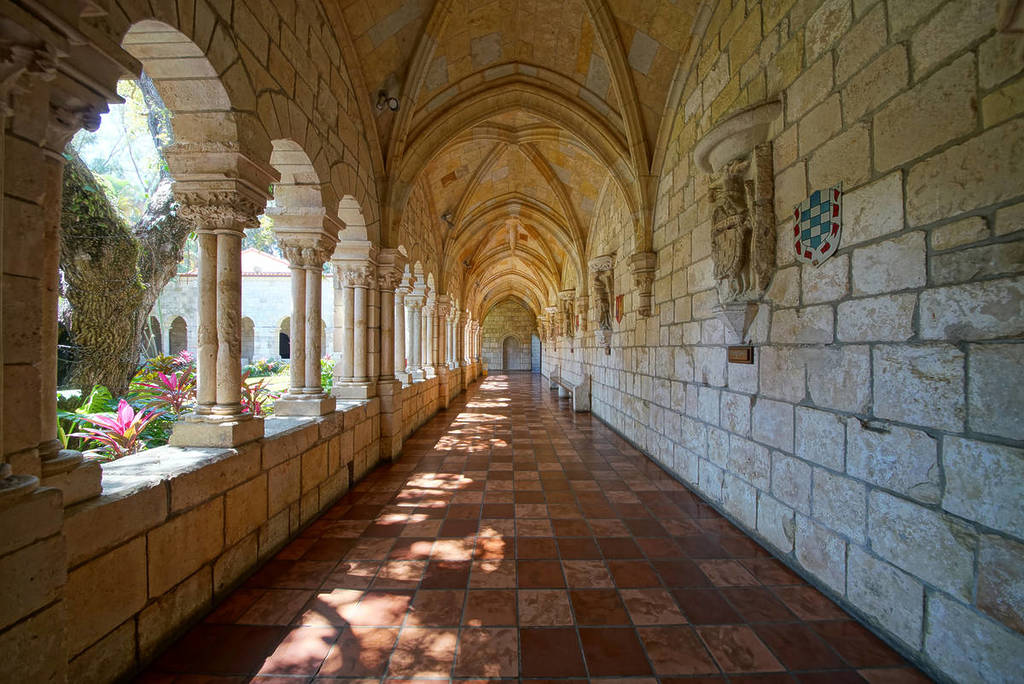 North Miami Beach, Fl / USA - March 02, 2019: St. Bernard de Clairvaux Church. Old Spanish Monastery