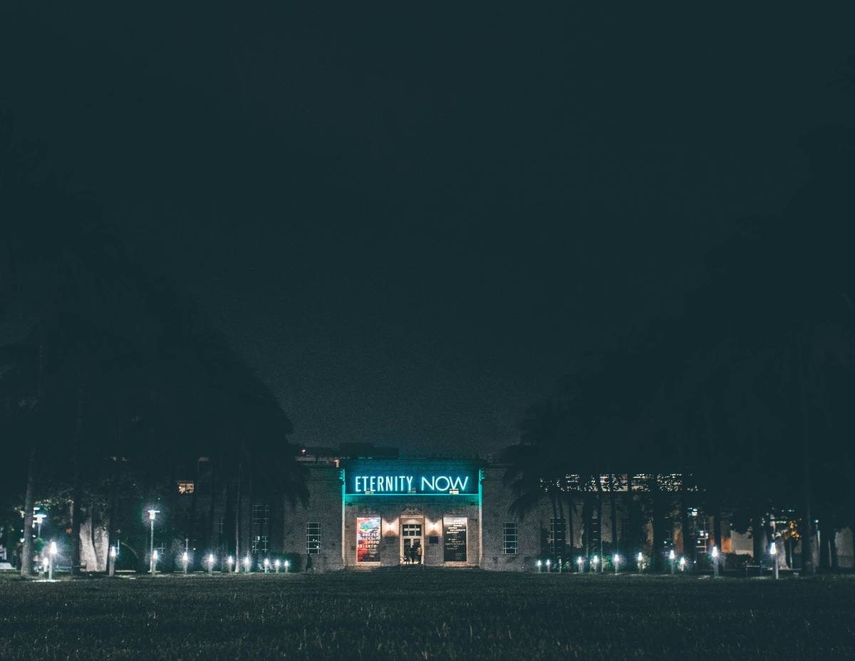 The Bass Museum at night