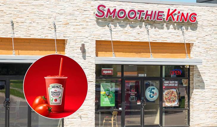 O Smoothie King lançou um &#8216;Smoothie de Ketchup Heinz&#8217; por tempo limitado e Miami está entre os primeiros a experimentá-lo