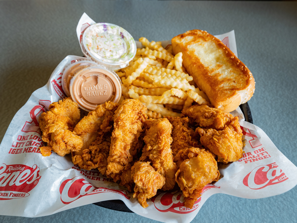 Close up shot of the delicious deep fried chicken finger