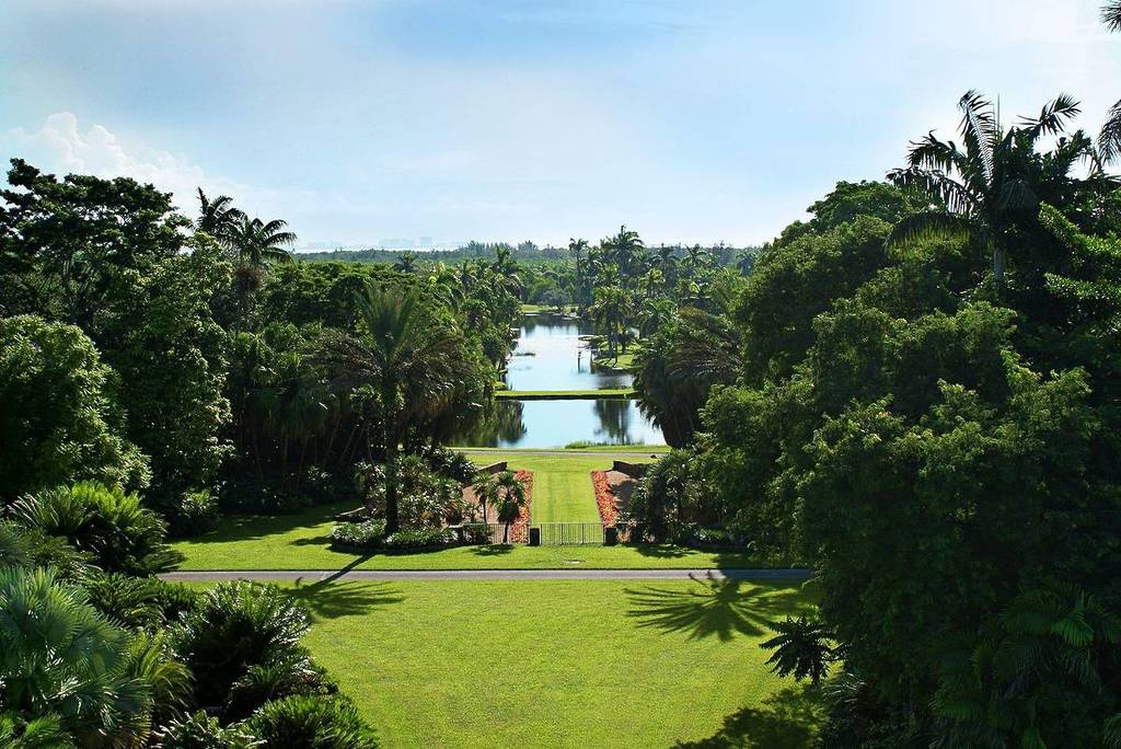 Fairchild Tropical Botanic Garden aerial view