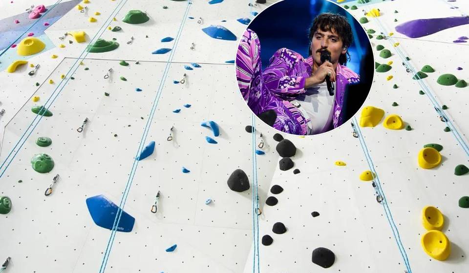 Este novo e enorme ginásio de escalada é uma das atividades favoritas de Benson Boone em Miami