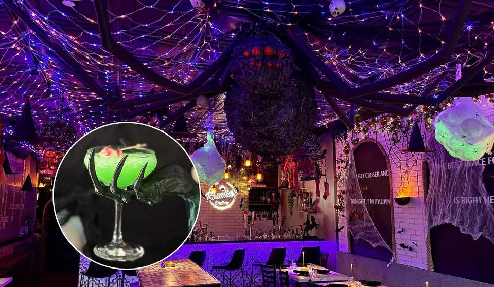 Este restaurante de Miramar recebeu uma divertida reforma para o Halloween com aranhas, caveiras e bebidas semelhantes a poções