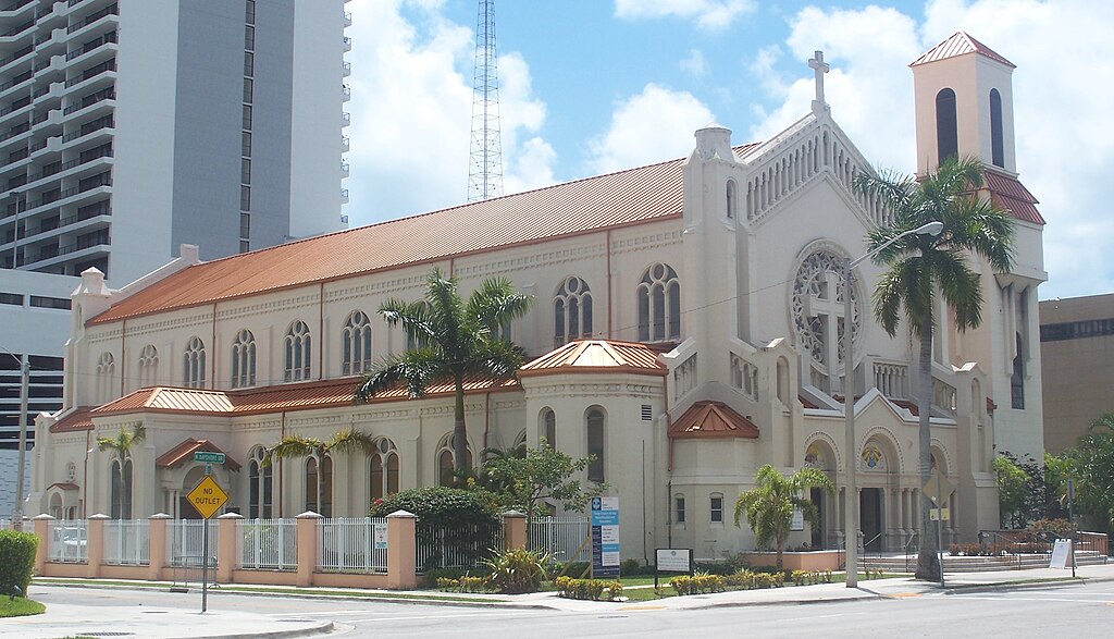 large cathedral in the center of miami