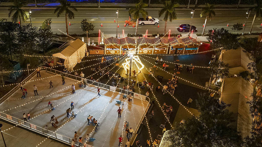 Winter Wonderland ice skating at The Ben West Palm Beach