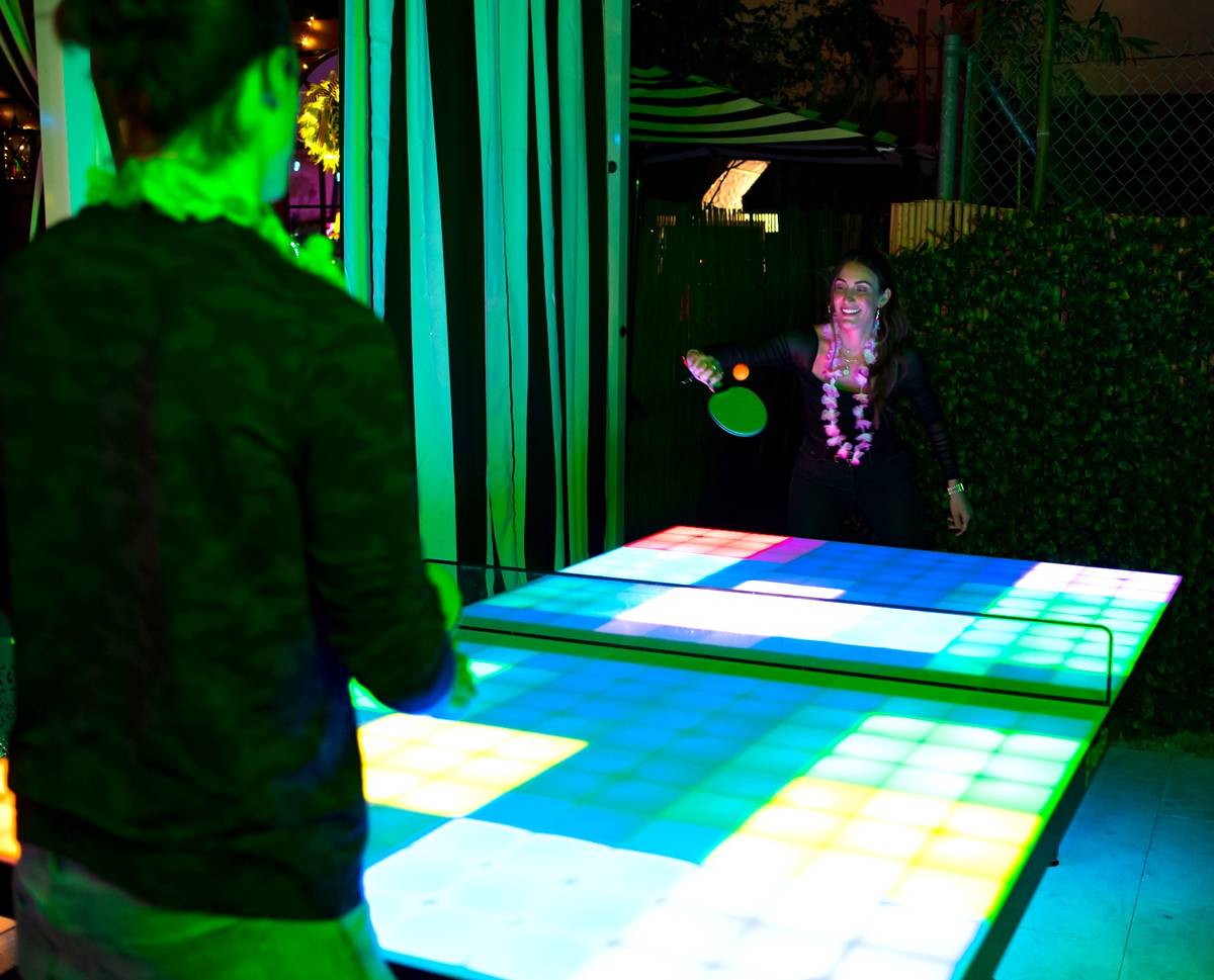 Throw Social LED ping pong