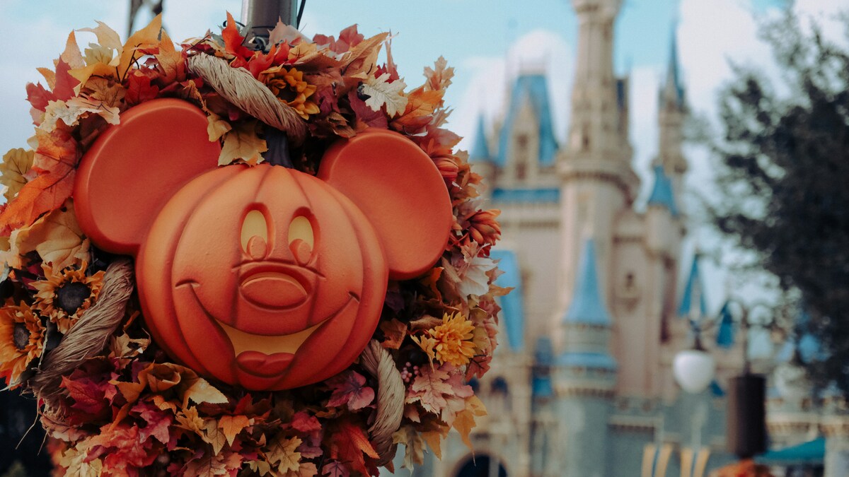 Magic Kingdom Park during fall decor