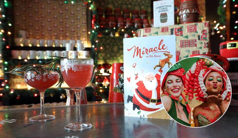 O Spinning Carousel Bar do Gulfstream Park está recebendo um novo pop-up mágico de férias com decoração alegre e coquetéis festivos