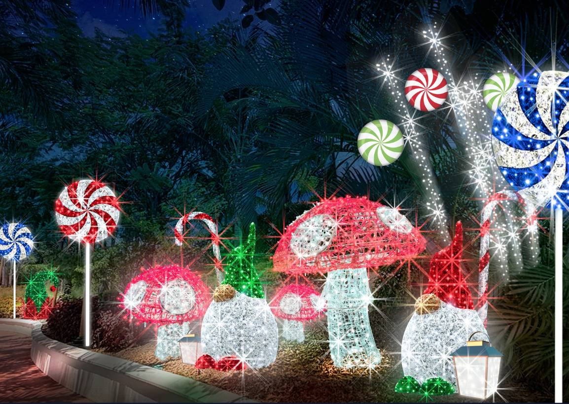 Hard Rock the Holidays light display