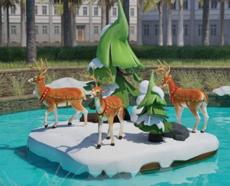 Reindeer Bay rendering for Hard Rock the Holidays